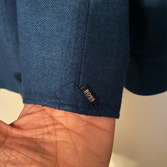 Hugo Boss Collared Dress Shirt Unworn Blue sz L - Picture 6 of 7